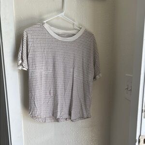 Striped White, navy and red madewell T-Shirt